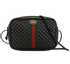 Trapuntata Camera Bag, &pound;850, Handbags, Black, Leather, Front view